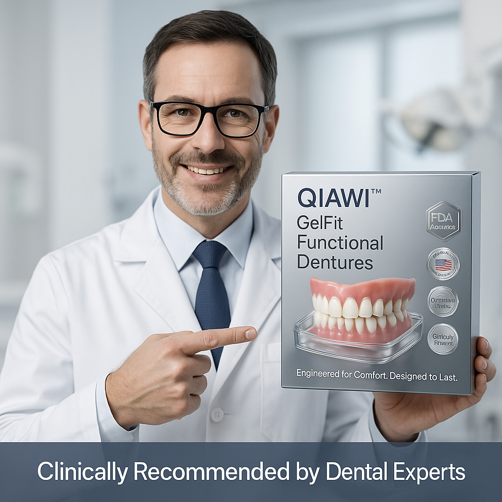 QIAWI™GelFit Functional Dentures – Made in the USA & FDA-Certified