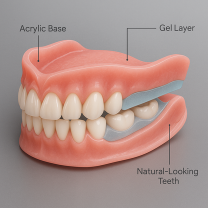 QIAWI™GelFit Functional Dentures – Made in the USA & FDA-Certified